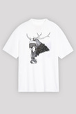Heilung Baskılı Beyaz Unisex Oversize Tişört - Tshirt
