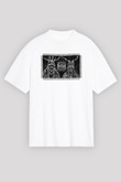 Heilung Baskılı Beyaz Unisex Oversize Tişört - Tshirt