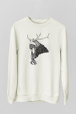 Heilung Baskılı Beyaz Unisex Sweatshirt