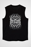 Heilung Baskılı Unisex Siyah Kolsuz Tişört - Tshirt