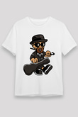 Heisenberg Gentleman Baskılı Unisex Beyaz Tişört