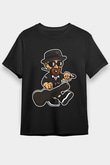 Heisenberg Gentleman Baskılı Unisex Siyah Tişört