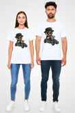 Heisenberg Hotrod Baskılı Unisex Beyaz Tişört
