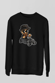 Heisenberg Hotrod Baskılı Unisex Siyah Sweatshirt