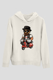 Heisenberg Scooter Baskılı Unisex Beyaz Hoodie