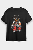 Heisenberg Scooter Baskılı Unisex Siyah Tişört