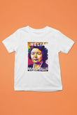 Helia Bravo Hollis Baskılı Unisex Beyaz Çocuk Tişörtü - Tshirt