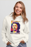Helia Bravo Hollis Baskılı Unisex Ekru Hoodie