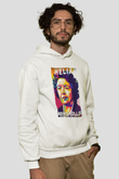 Helia Bravo Hollis Baskılı Unisex Ekru Hoodie