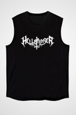 Hellbringer Baskılı Unisex Siyah Kolsuz Tişört - Tshirt