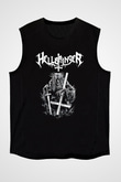 Hellbringer Baskılı Unisex Siyah Kolsuz Tişört - Tshirt