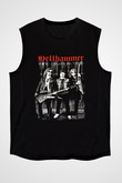 Hellhammer Baskılı Unisex Siyah Kolsuz Tişört