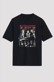 Hellhammer Baskılı Unisex Siyah Oversize Tişört