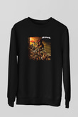 Helloween Baskılı Unisex Siyah Sweatshirt