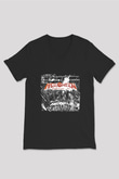 Helloween Baskılı Unisex Siyah V Yaka Tişört