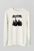 Hellyeah Baskılı Unisex Beyaz Sweatshirt