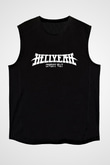 Hellyeah Baskılı Unisex Siyah Kolsuz Tişört