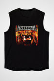 Hellyeah Baskılı Unisex Siyah Kolsuz Tişört
