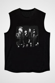 Hellyeah Baskılı Unisex Siyah Kolsuz Tişört