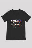 Hellyeah Baskılı Unisex Siyah V Yaka Tişört