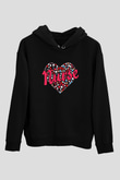 Hemşire Siyah Unisex Kapüşonlu Sweatshirt