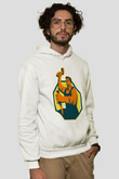Heykeltıraş Beyaz Unisex Kapüşonlu Sweatshirt
