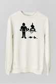 Heykeltıraş Beyaz Unisex Sweatshirt