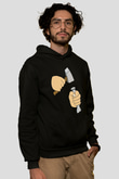 Heykeltıraş Siyah Unisex Kapüşonlu Sweatshirt