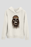 Hippi KurukafaBeyaz  Unisex Hoodie