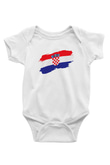 Hırvatistan Baskılı Beyaz Unisex Bebek Body - Zıbın