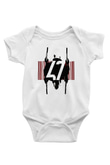 Hitman Baskılı Beyaz Unisex Bebek Body - Zıbın