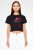 Hitman Siyah  Crop Top Tişört