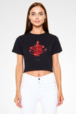 Hitman Siyah  Crop Top Tişört
