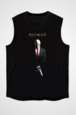 Hitman Siyah Unisex Kolsuz Tişört