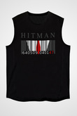 Hitman Siyah Unisex Kolsuz Tişört