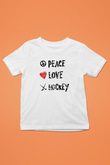 Hokey Baskılı Unisex Beyaz Çocuk Tişört - Tshirt