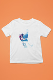 Hokey Baskılı Unisex Beyaz Çocuk Tişört - Tshirt
