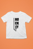 Hokey Baskılı Unisex Beyaz Çocuk Tişört - Tshirt