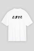 Hokey Baskılı Unisex Beyaz Oversize Tişört - Tshirt