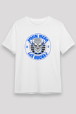 Hokey Baskılı Unisex Beyaz Tişört - Tshirt