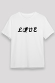 Hokey Baskılı Unisex Beyaz Tişört - Tshirt