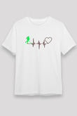 Hokey Baskılı Unisex Beyaz Tişört - Tshirt