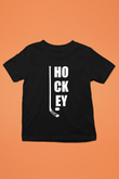 Hokey Baskılı Unisex Siyah Çocuk Tİşörtü - Tshirt