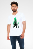 Hokey Baskılı Unisex V Yaka Tişört - Tshirt
