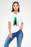 Hokey Baskılı Unisex V Yaka Tişört - Tshirt