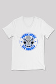 Hokey Baskılı Unisex V Yaka Tişört - Tshirt