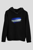 Honduras Bayrağı Baskılı Unisex Siyah Hoodie