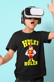 Hulk Hogan Baskılı Siyah Unisex Çocuk Tişört