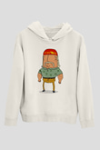 Hulk Hogan Beyaz Unisex Kapşonlu Sweatshirt