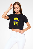 Hulk Hogan Siyah Crop Top Tişört